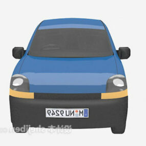 سيارة زرقاء Lowpoly 3d نموذج