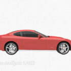 लाल कार का 3डी मॉडल।
