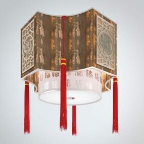 Chinese Chandelier Carving Style 3d model