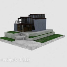 مدل سه بعدی ساختمان خارجی ویلا