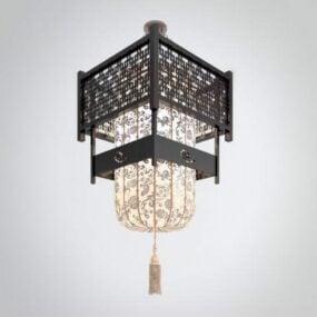 Chinese Style Carving Chandelier 3d model