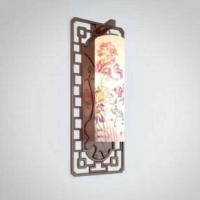 Chinese Style Carving Wall Lamp 3d model