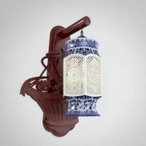 Chinese Style Wall Lamp Ancient Shade 3d model