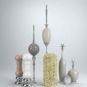 Vase en céramique décoratif pour articles de table modèle 3D