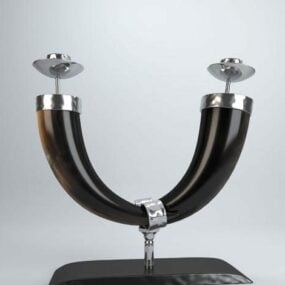 Horn Sculpture Tableware 3d model