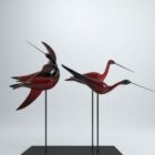 Geschirr Vogelskulptur Kunstwerk