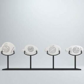 Декоративна 3d модель посуду в китайському стилі