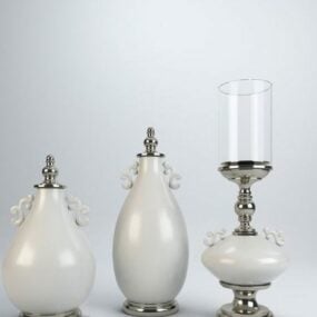 セラミック花瓶の形の装飾的な3Dモデル