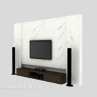 현대 Tv 벽 흰색 대리석