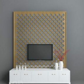 Chinese Tv Wall Carved Screen 3d model