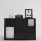 Wewnętrzny czarny minimalistyczny stolik boczny
