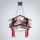 Chinese style chandelier 3d model .