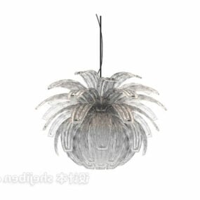 Floral Shade Chandelier 3d-modell