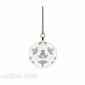 Silver Sphere Chandelier 3d model
