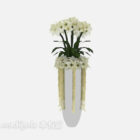 White Flower In Ceramic Potted