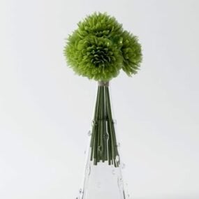 모더니즘 꽃 식물 냄비 3d 모델