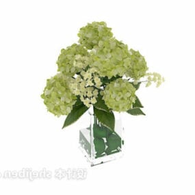 Beauty White Flower Pot 3d model