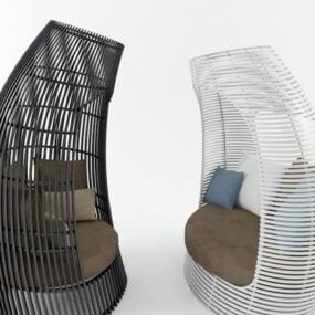 Outdoor Wing Chair Möbel 3d-modell