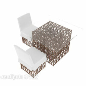 Table And Chair Modernism Decorative 3d model