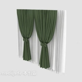 Home Door Curtain Two Layers 3d model