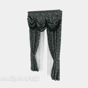Curtain Grey Fabric 3d model
