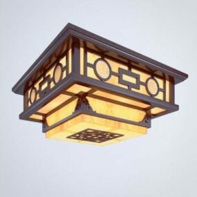 3д модель китайского потолочного светильника в стиле ретро