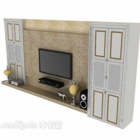 European Apartment Tv Cabinet 3d model
