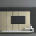 Fond en bois de mur de télévision moderne