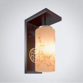3д модель подвесного настенного светильника в китайском стиле