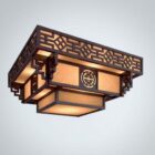 Çin tarzı tavan lambası 3d modeli.