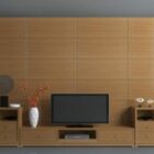 Tv Wall Simple Wooden Material