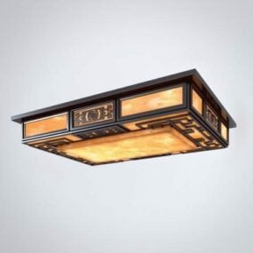 مصباح السقف الصيني المستطيل نموذج 3D