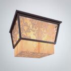 Lámpara de techo de talla cuadrada china
