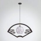 中国の扇子型ランプ