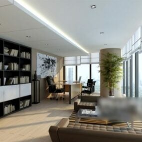 Manager Office Modern Interior Scene 3D-malli