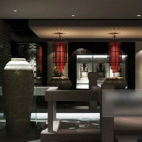 Chinese Pavilion Interior 3d model