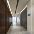 Büro minimalistische Korridor-Innenszene