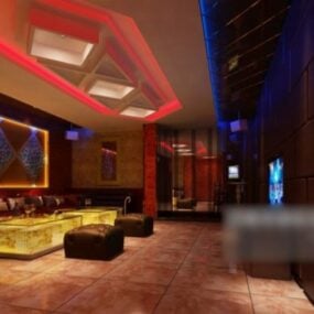 Bar Club Interior Karaoke Room Scene 3D-malli