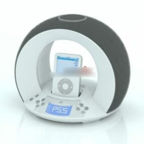 Ipod With Round Stand 3d model