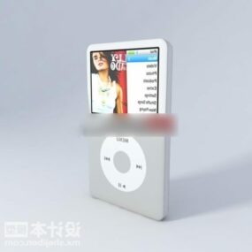 Modelo 3d de iPod plateado