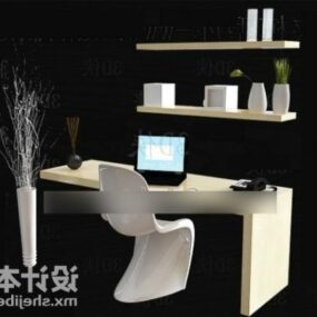 Modelo 3d de cadeira de mesa de trabalho minimalista