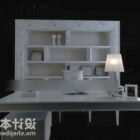 Modern Work Desk With Cabinet