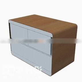 Smooth Edge Bedside Table 3d model