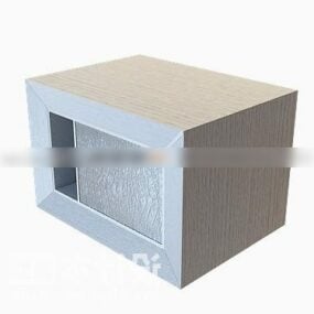 長方形のベッドサイドテーブルの3Dモデル