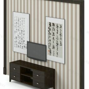 Tv Cabinet Wall Decor 3d model