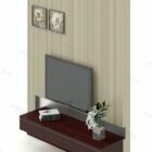 Tv Cabinet With Wall Decor