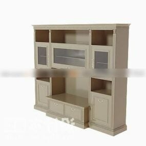 Tv Cabinet Wooden Color 3d model