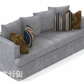 Sofa Dengan Kusyen Model 3d