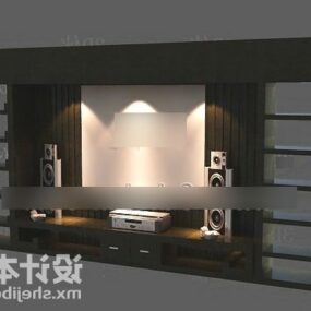 Tv Cabinet With Lighting Decoration 3d model