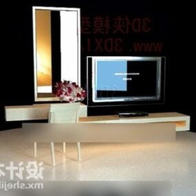 거울이있는 TV 캐비닛 3d 모델